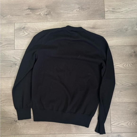 Jack Spade Black V-Neck Sweater Size Medium 100% Wool - Picture 2 of 4
